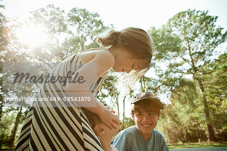 Children playing together outdoors