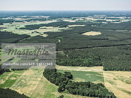 Aerial view of rural landscape