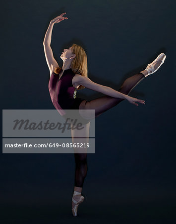 Young female ballet dancer in pose