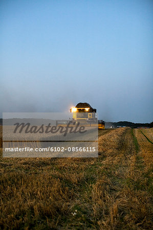 Combine in field