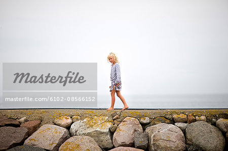 Girl walking on water break