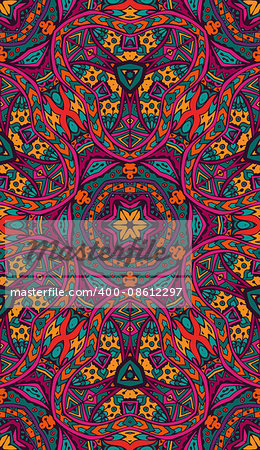 Festive Colorful seamless vector pattern ornamental. Geometric print. Grunge hand drawn doodle graphic