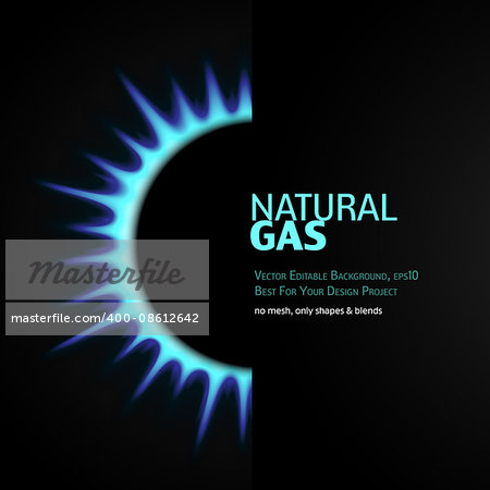Vector Editable Background with gas burner. Eps10