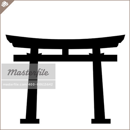 Japan traditional gate torii