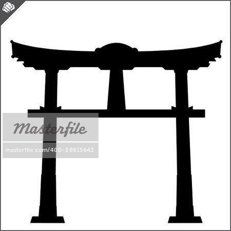 Japan traditional gate torii