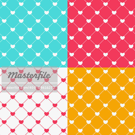 Romantic Seamless Pattern Background Vector Illustration EPS10