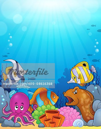 Ocean underwater theme background 5 - eps10 vector illustration.