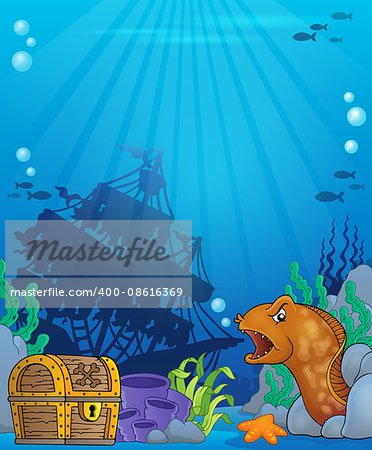 Ocean underwater theme background 6 - eps10 vector illustration.