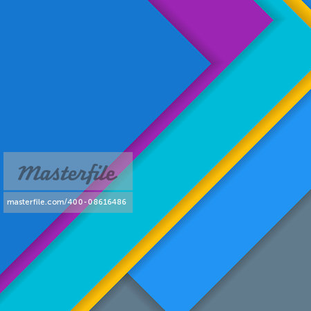 Modern material design vector illustration background.  Shapes with shadows.