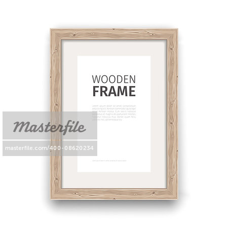 Wooden rectangle Frame. Used pattern brushes included in Brushes panel. Clipping paths included.