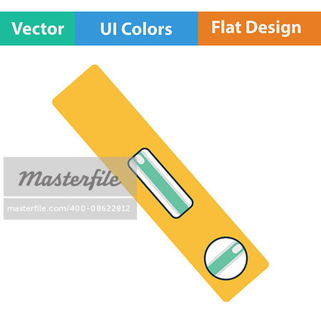 Flat design icon of construction level  in ui colors. Vector illustration.