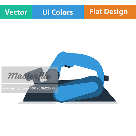 Flat design icon of electric planer in ui colors. Vector illustration.