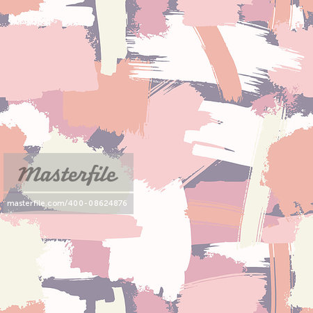 Vector seamless grunge brush pattern in pink shades, abstract trendy background, grunge modern background