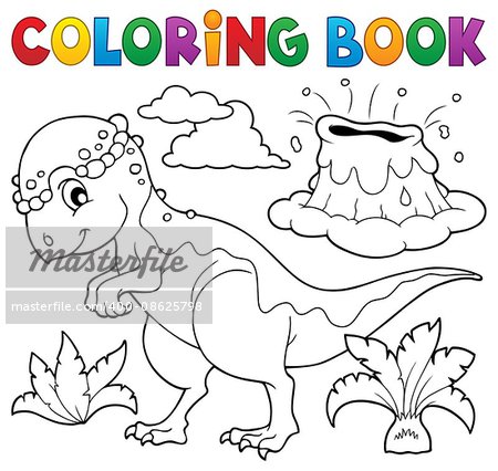 Coloring book dinosaur topic 5 - eps10 vector illustration.