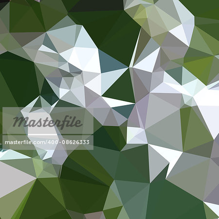 Low polygon style illustration of a castleton green abstract geometric background.