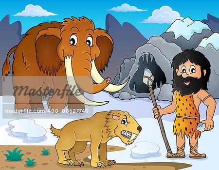 Prehistoric theme image 2 - eps10 vector illustration.