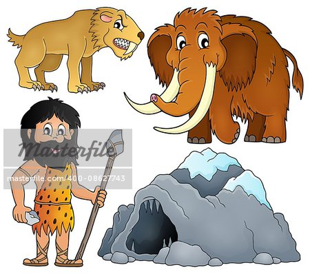 Prehistoric theme set 2 - eps10 vector illustration.