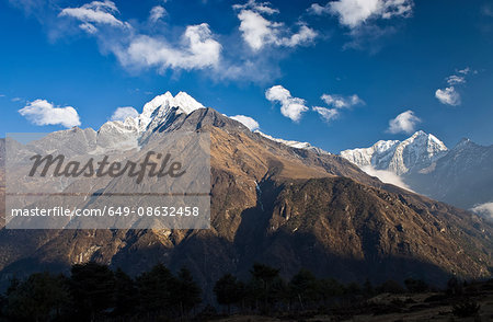 Rocky mountains in rural landscape Rocky mountains in rural landscape