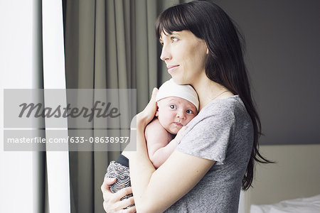 Mother holding baby