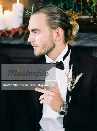 Sweden, Man holding cigar Sweden, Man holding cigar