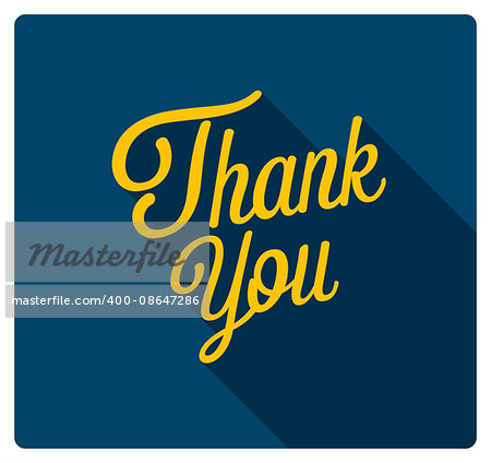 Thank you card. Vector illustration.
