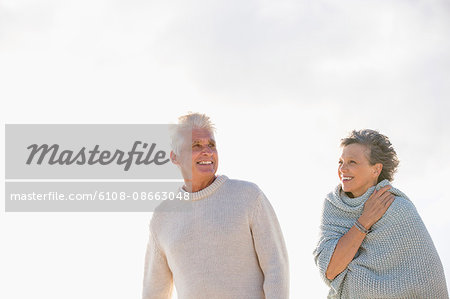 Close-up of a husband and wife smiling