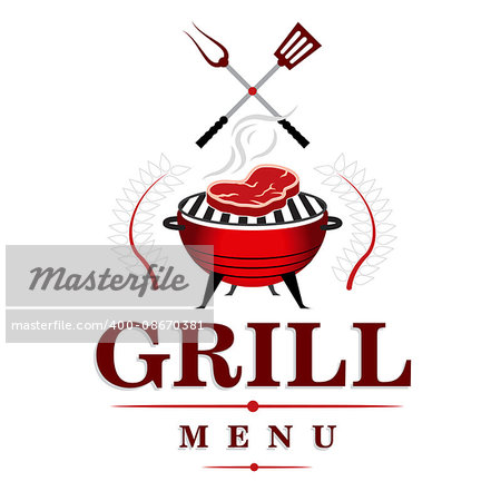 Vector BBQ and grill menu design. Vector illustration.