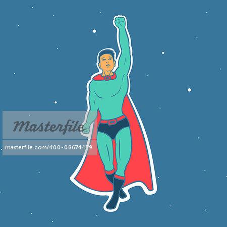 Fly Hero Man Vector illustration eps 8 file format