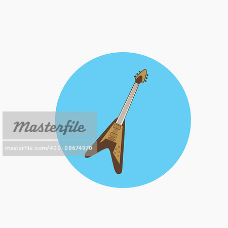 Icon of an electric bass guitar vector
