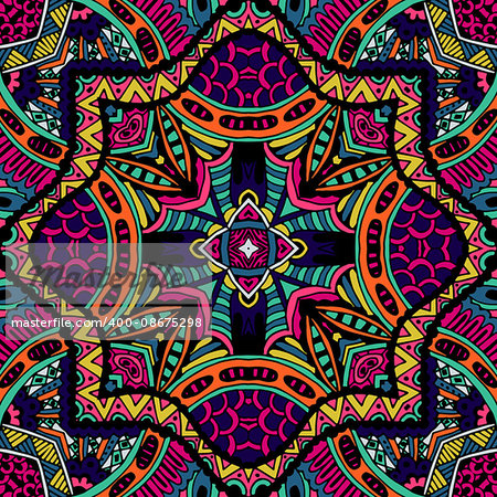Abstract geometric doodle background. vintage ethnic pattern ornamental