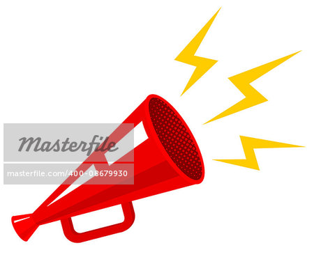 Vector vintage poster with megaphone