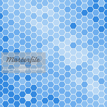 Bright blue hexagons vector background