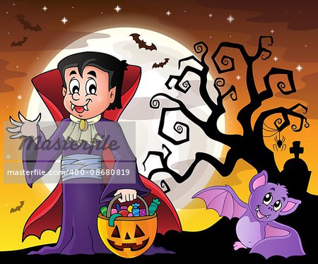 Halloween vampire theme image 8 - eps10 vector illustration.