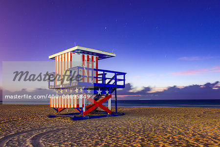 Miami Beach, Florida, USA at the break of dawn.
