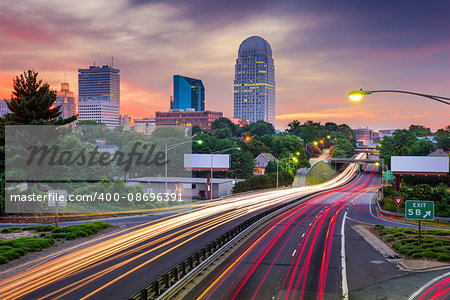 Winston-Salem, North Carolina, USA skyline.