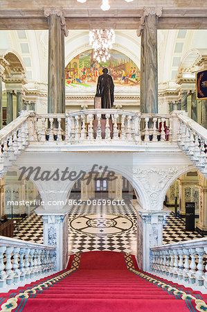 United Kingdom, Northern Ireland, County Antrim, Belfast. The interior of City Hall.