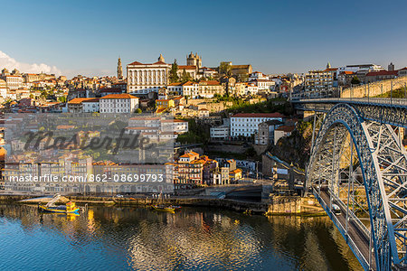 City skyline with Douro river and Dom Luis I bridge, Porto, Portugal