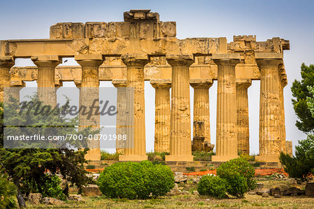 Temple of Hera at Selinunte an Ancient Greek City and Archaeological Site in Sicily, Italy