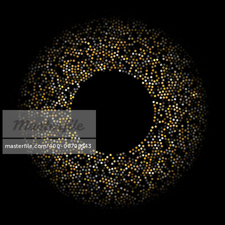 Abstract background with gold circles