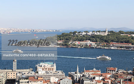 Karakoy and Topkapi Palace in Istanbul City, Turkey