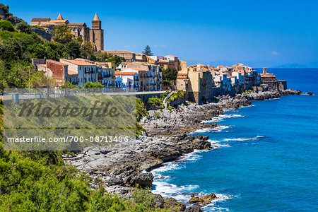 Coastal View of Cefalu, Sicily, Italy