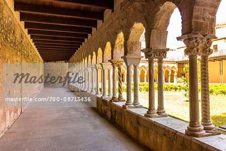 Cefalu Cathedral Cloisters in Cefalu, Sicily, Italy