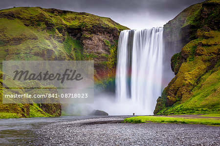 Skogafoss waterfall situated on the Skoga River in the South Region, Iceland, Polar Regions Skogafoss waterfall situated on the Skoga River in the South Region, Iceland, Polar Regions