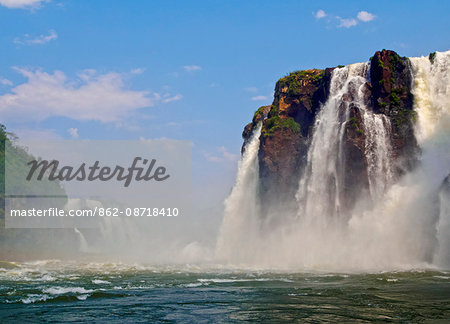 Argentina, Misiones, Puerto Iguazu, View of the Iguazu Falls.