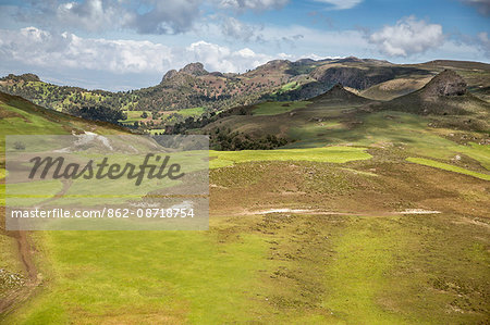 Ethiopia, Oromia Region, Bale Mountains. Part of the Bale Mountain National Park. Placed on a tentative list of a World Heritage Sites in 2008, it covers an area of 2,200 km2 and is the largest area above sea level in Africa.