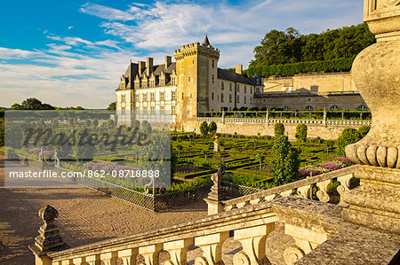 Chateau of Villandry gardens, Indre et Loire, Loire Valley, France, Europe