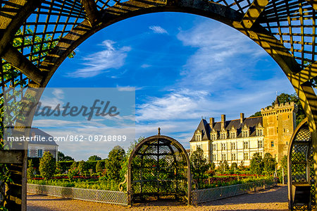 Chateau of Villandry gardens, Indre et Loire, Loire Valley, France, Europe Chateau of Villandry gardens, Indre et Loire, Loire Valley, France, Europe