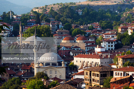 Turkey, Central Anatolia, Safranbolu, Unesco World Heritage site, old Ottoman town houses and Izzet Pasar Cami mosque