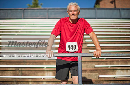 Portrait of an athletic senior man.