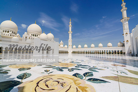 Sheikh Zayed Grand Mosque, Abu Dhabi, United Arab Emirates, Middle East